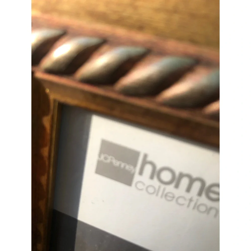 Gold Picture Frame Set 2.5x3.5 JCPenney Home Collection & Sicura Rustic Rope